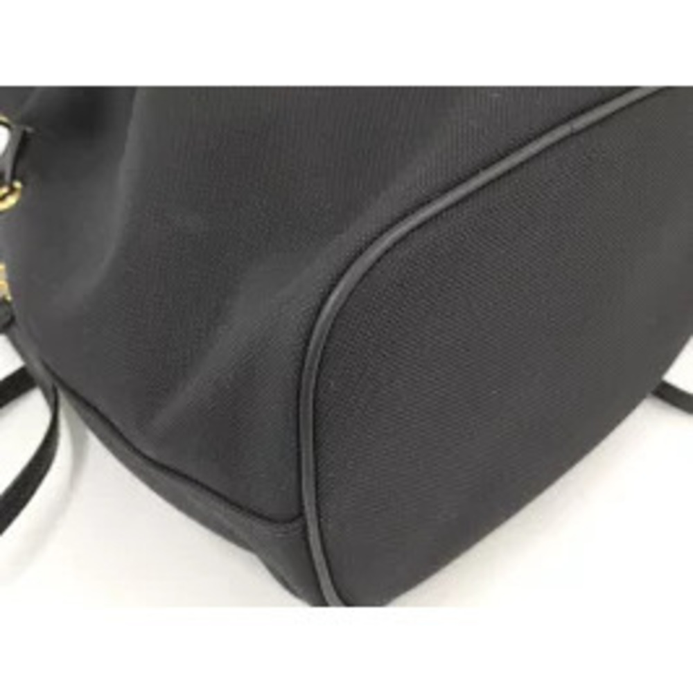 PRADA Shoulder Bag Drawstring Duet Canvas Black - Picture 3 of 9